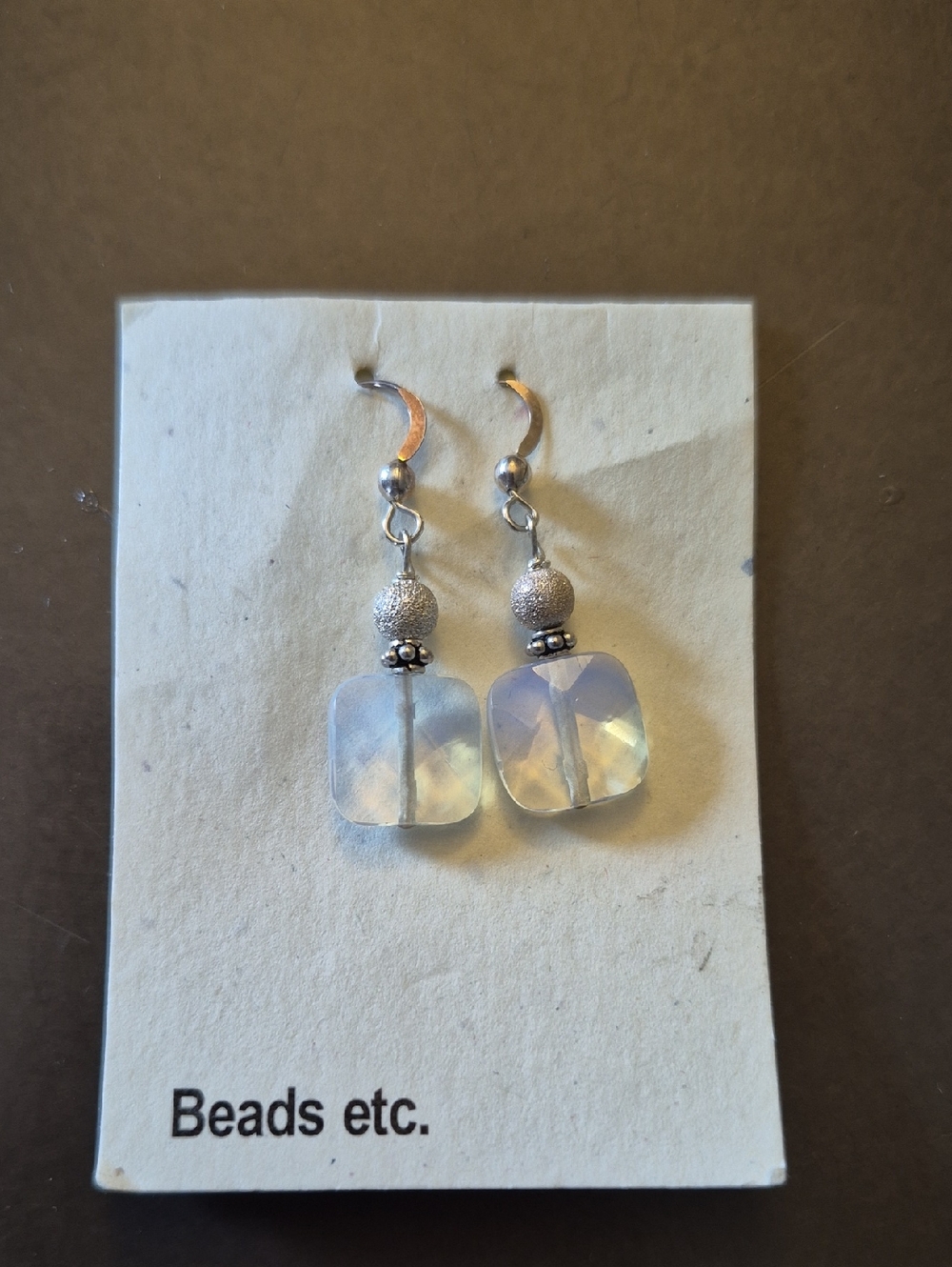 #18 Opalite Drop Earrings in Pale Blue